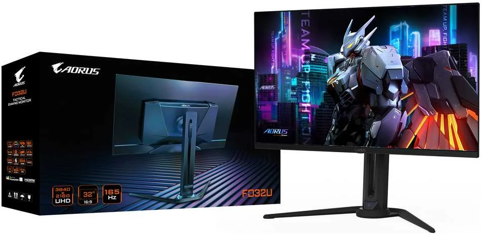 Monitorius Gigabyte | AORUS FO32U EK1 | 31.5 " | OLED | 165 Hz | 0.03 ms | 3840 x 2160 pikselių | 250 cd/m² | HDMI jungtys quantity 2