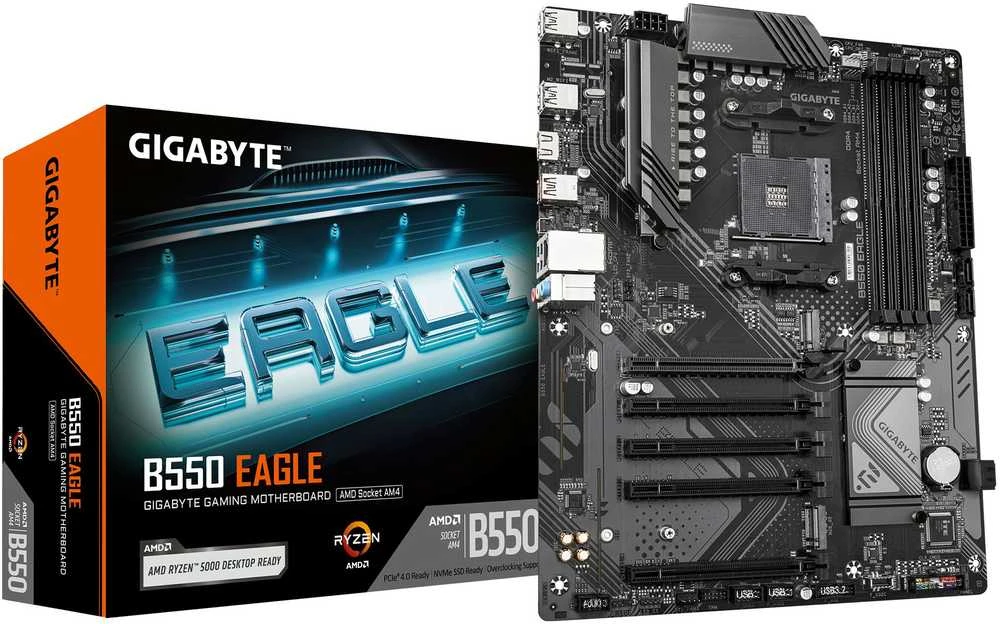 Pagrindinė plokštė GIGABYTE B550 EAGLE AM4 MB 4xDDR4 4xSATA 2xM.2