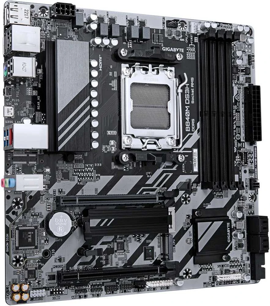 Pagrindinė plokštė GIGABYTE B840M DS3H AM5 1xHDMI 2xDP
