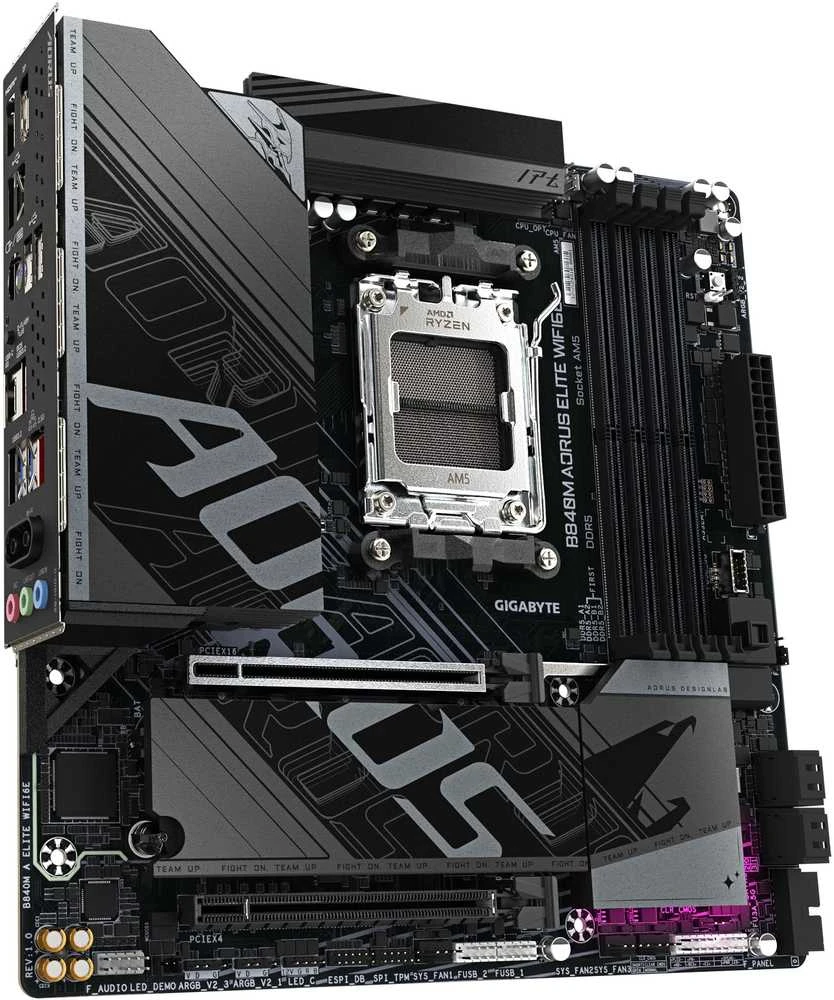 Pagrindinė plokštė GIGABYTE B840M AORUS ELITE WIFI6E AM5 1xDP 1xHDMI