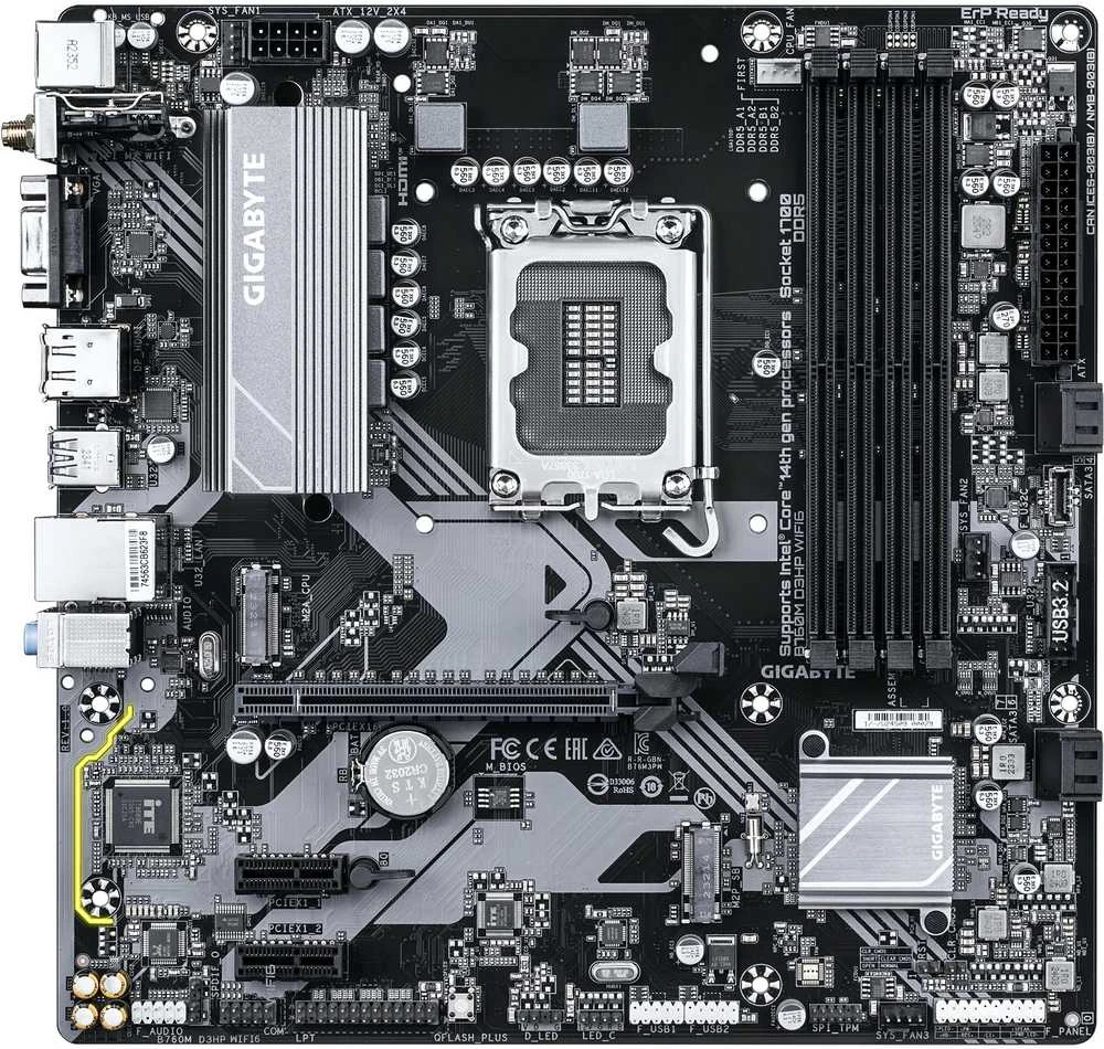 Pagrindinė plokštė GIGABYTE B760M D3HP WIFI6 LGA1700 MB
