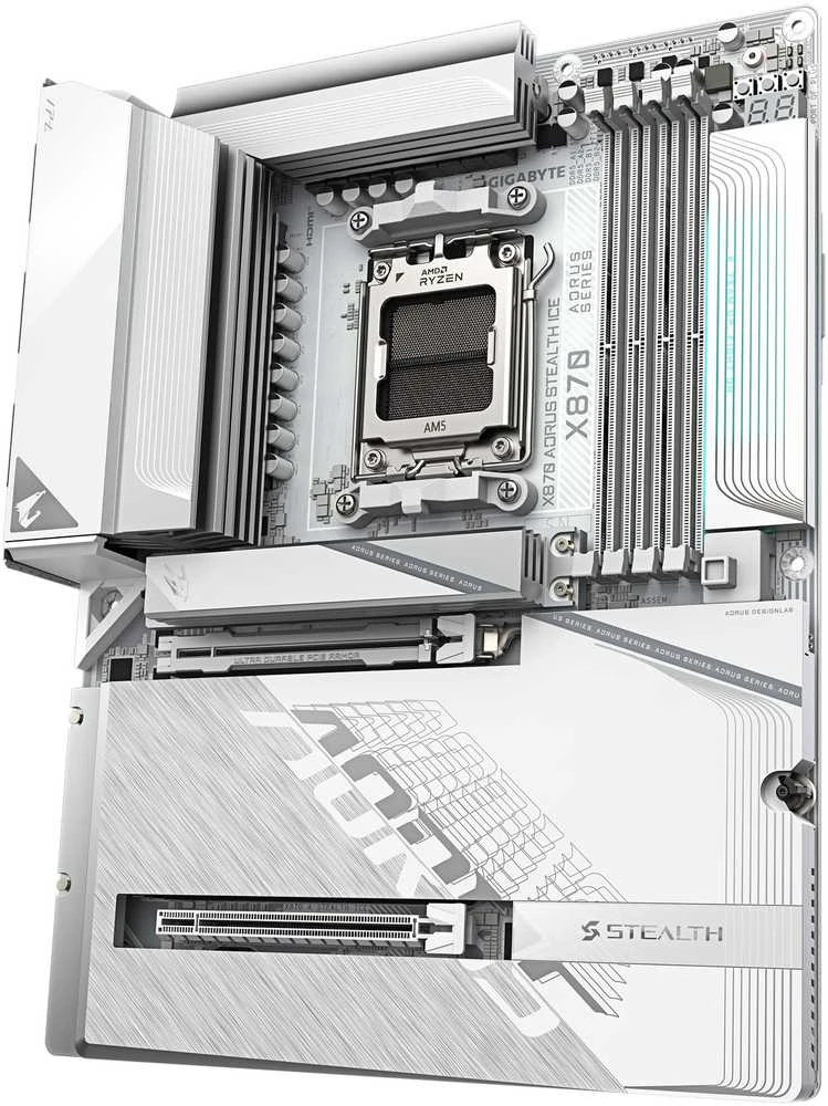 Pagrindinė plokštė Gigabyte X870 AORUS STEALTH ICE
