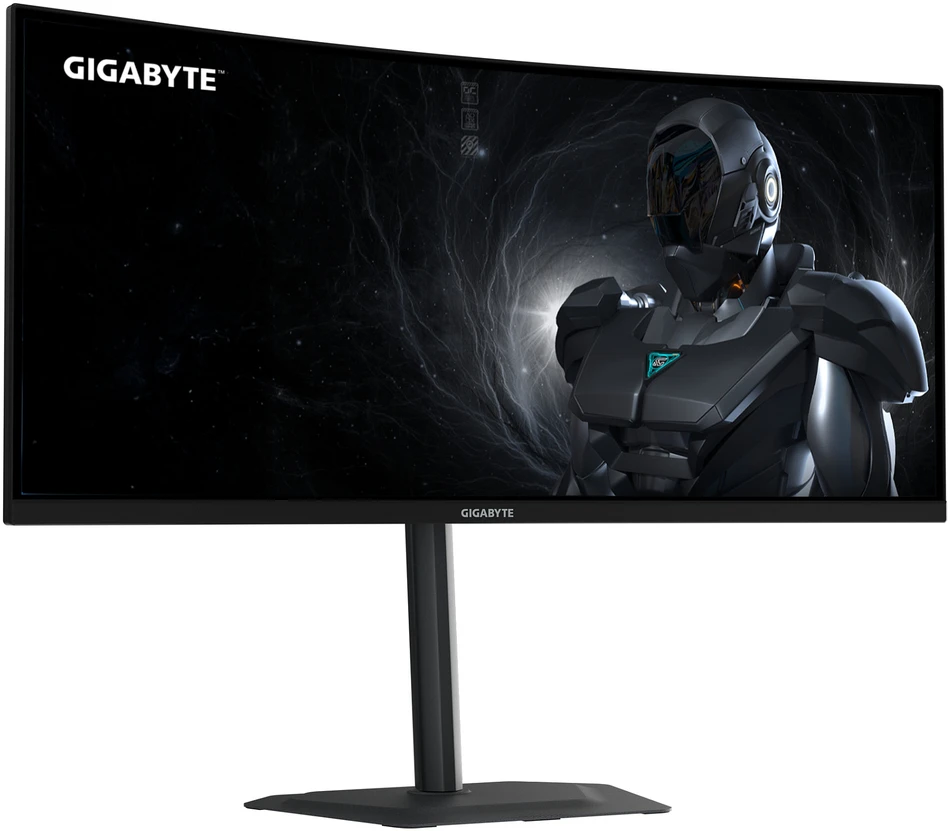 Monitorius Gigabyte | GS34WQCA | 34 " | VA | WQHD | 120 Hz | 1 ms | 3440 x 1440 pikselių | 300 cd/m² | HDMI jungtys quantity 2 | Juodas