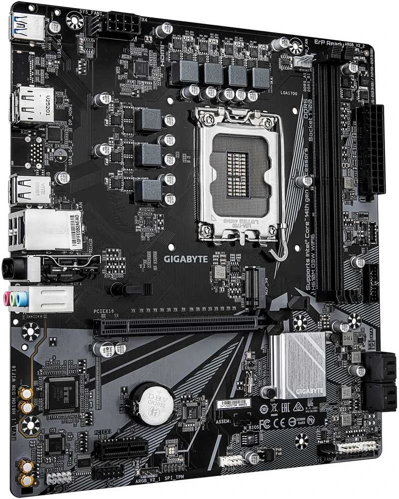 Pagrindinė plokštė Gigabyte H610M D3W WF6 (H610,S1700,mATX,DDR5