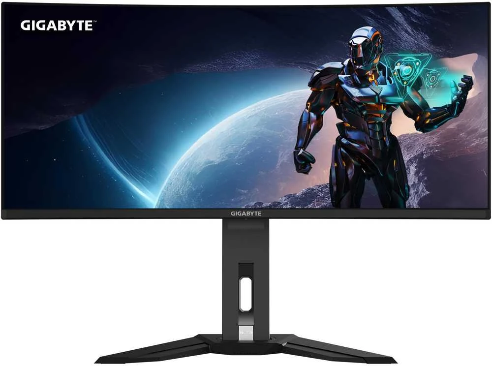 Monitorius Gigabyte | MO34WQC2 EK1 | 34" | OLED | WQHD | 240 Hz | 0,03 ms | 3440 x 1440 pikselių | 250 cd/m² | HDMI jungčių kiekis: 2