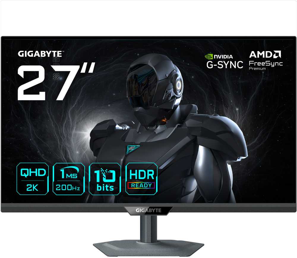 Gigabyte | G27Q2 EK | 27 " | SS IPS | QHD | 16:9 | 200 Hz | 0.5 ms | 2560 x 1440 pikselių | 350 cd/m² | HDMI jungtys quantity 2 | Juodas