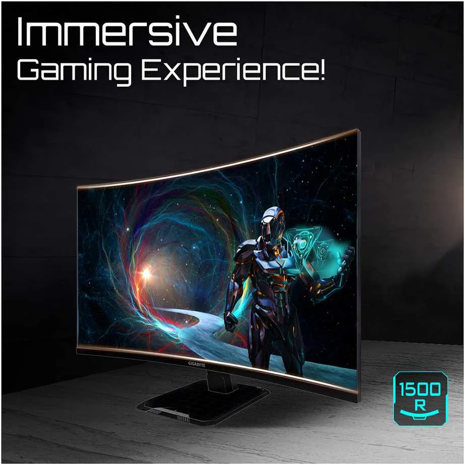 Monitorius Gigabyte | GS32QCA EU | 31.5 " | VA | 180 Hz | 1 ms | 250 cd/m² | HDMI jungčių kiekis: 2