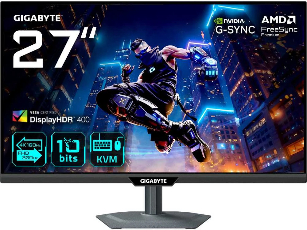 Monitorius Gigabyte | M27UP | 27 " | IPS | UHD | 160 Hz | 1 ms | 3840 x 2160 pikselių | 350 cd/m² | HDMI jungtys quantity 2