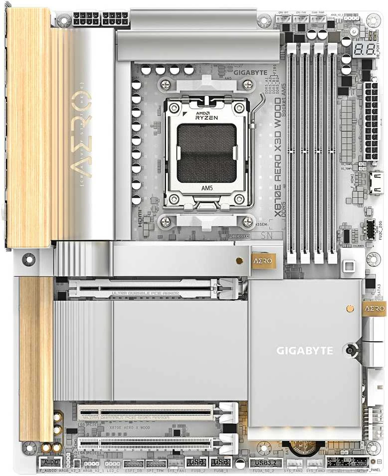 Pagrindinė plokštė GIGABYTE X870E AERO X WOOD