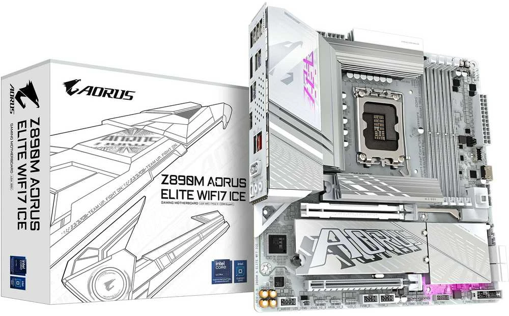 Pagrindinė plokštė GIGABYTE Z890M ELITE WF7 ICE