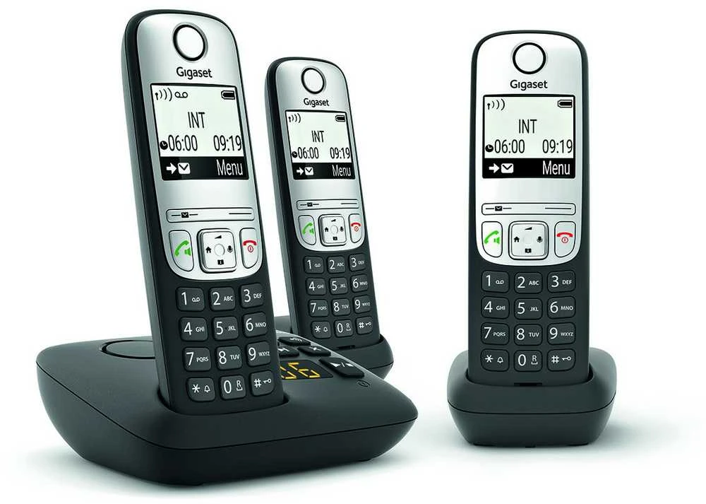Telefonas - Gigaset A690A Trio DECT telefonas su atsakikliu, juodas