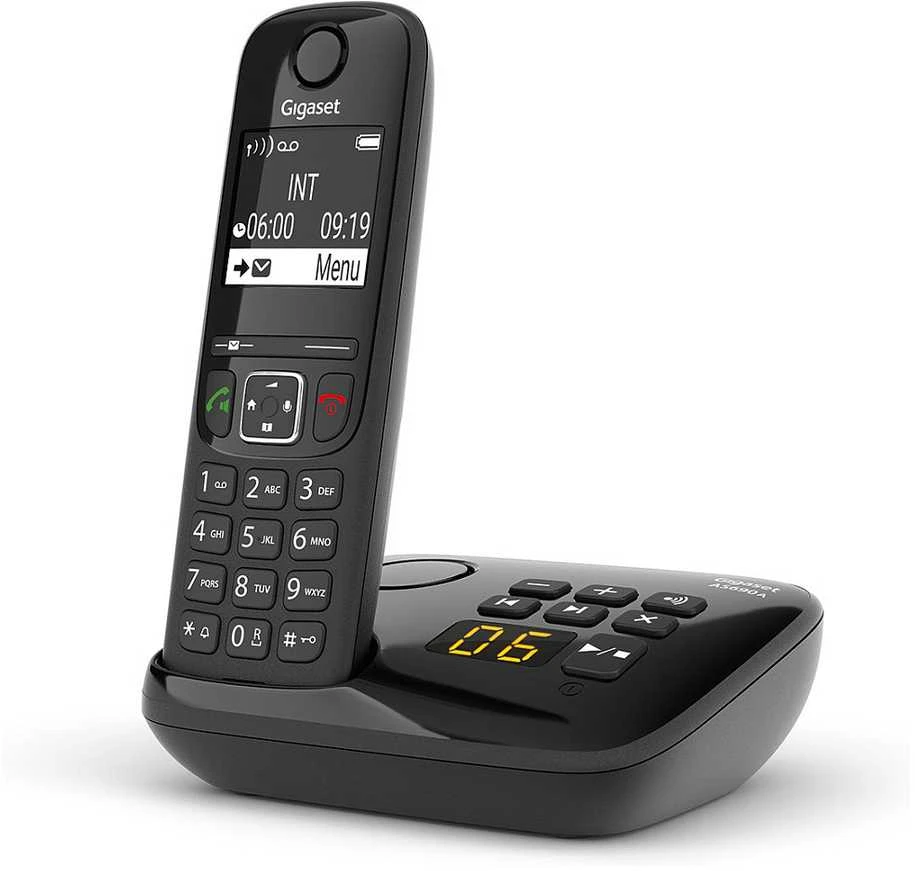 GIS Gigaset AS690A Analoginio ryšio / DECT telefonas Skambintojo ID Juoda