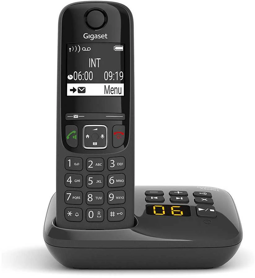 GIS Gigaset AS690A Analoginio ryšio / DECT telefonas Skambintojo ID Juoda