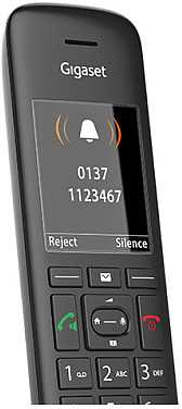 GIS Gigaset C570HX Analoginio ryšio / DECT telefonas Skambintojo ID Juoda