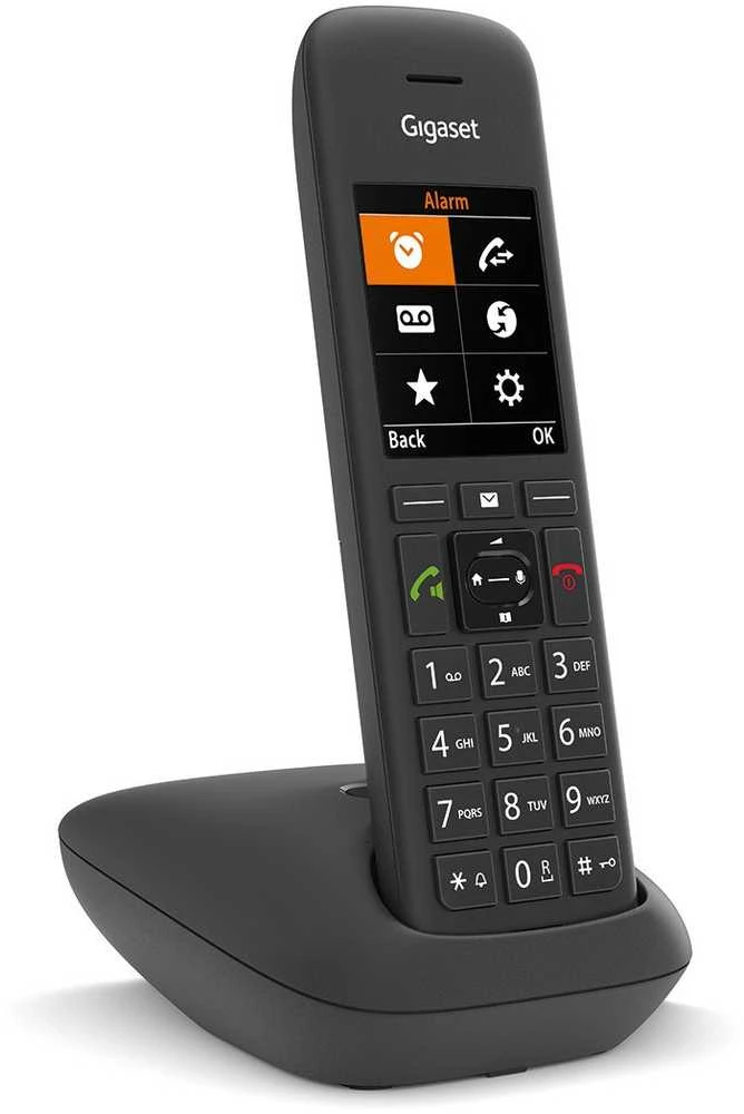 GIS Gigaset C575 Analoginio ryšio / DECT telefonas Skambintojo ID Juoda