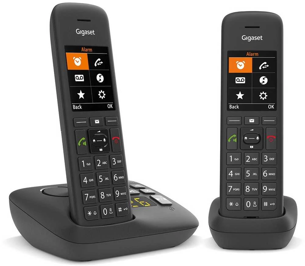 GIS Gigaset C575A Duo Analoginio ryšio / DECT telefonas Skambintojo ID Juoda