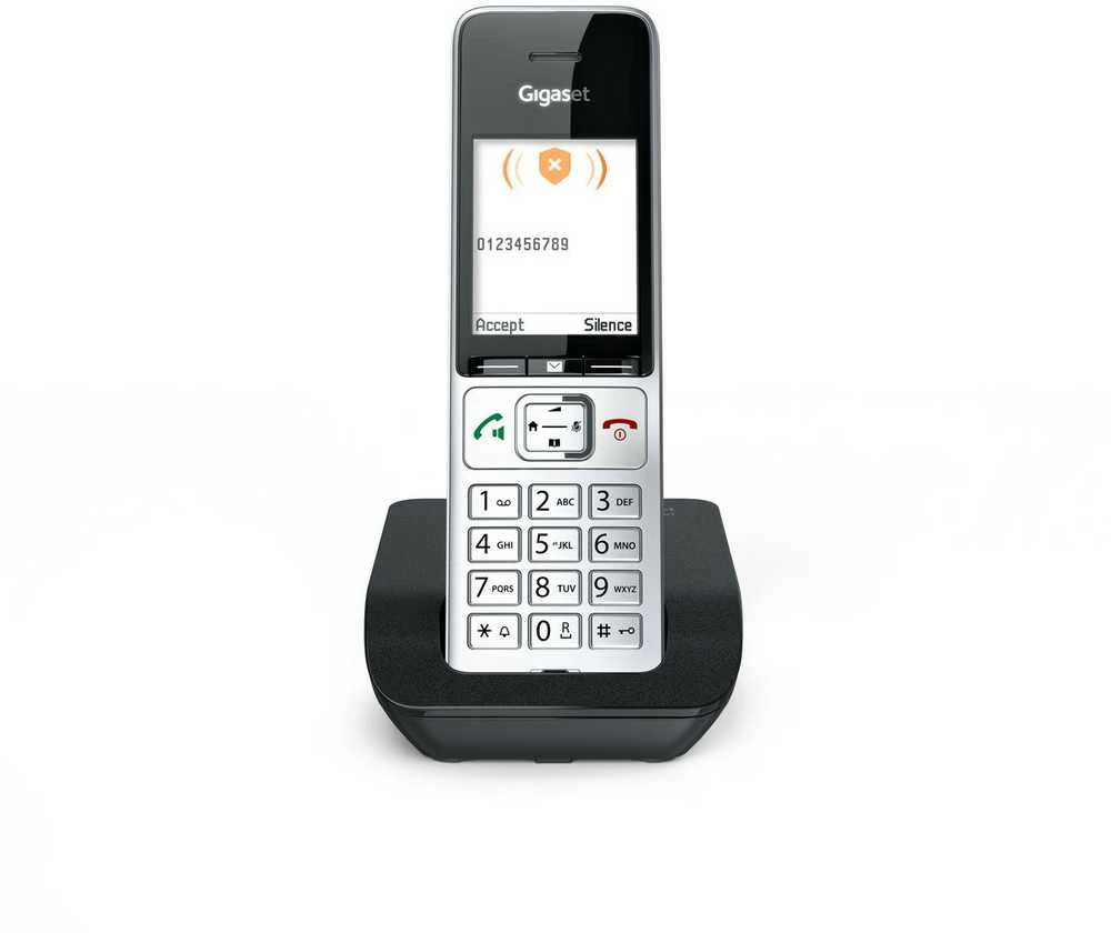 GIS Gigaset COMFORT 500 DECT telefonas Skambintojo ID Juoda, Sidabras