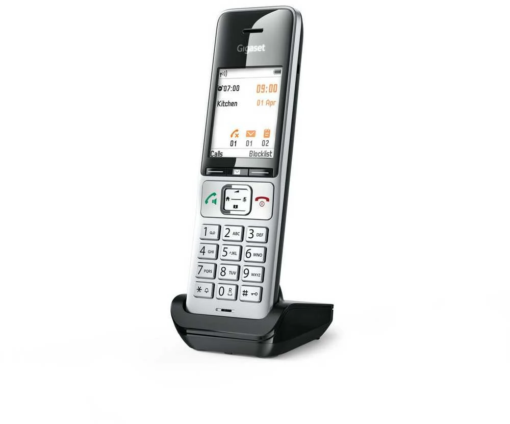 GIS Gigaset COMFORT 500HX Analoginio ryšio / DECT telefonas Skambintojo ID Juoda, Sidabras