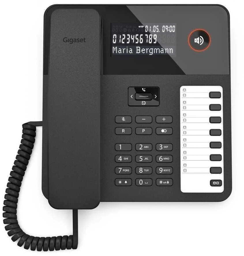 GIS Gigaset DESK 600 Analoginis telefonas Skambintojo ID Juoda