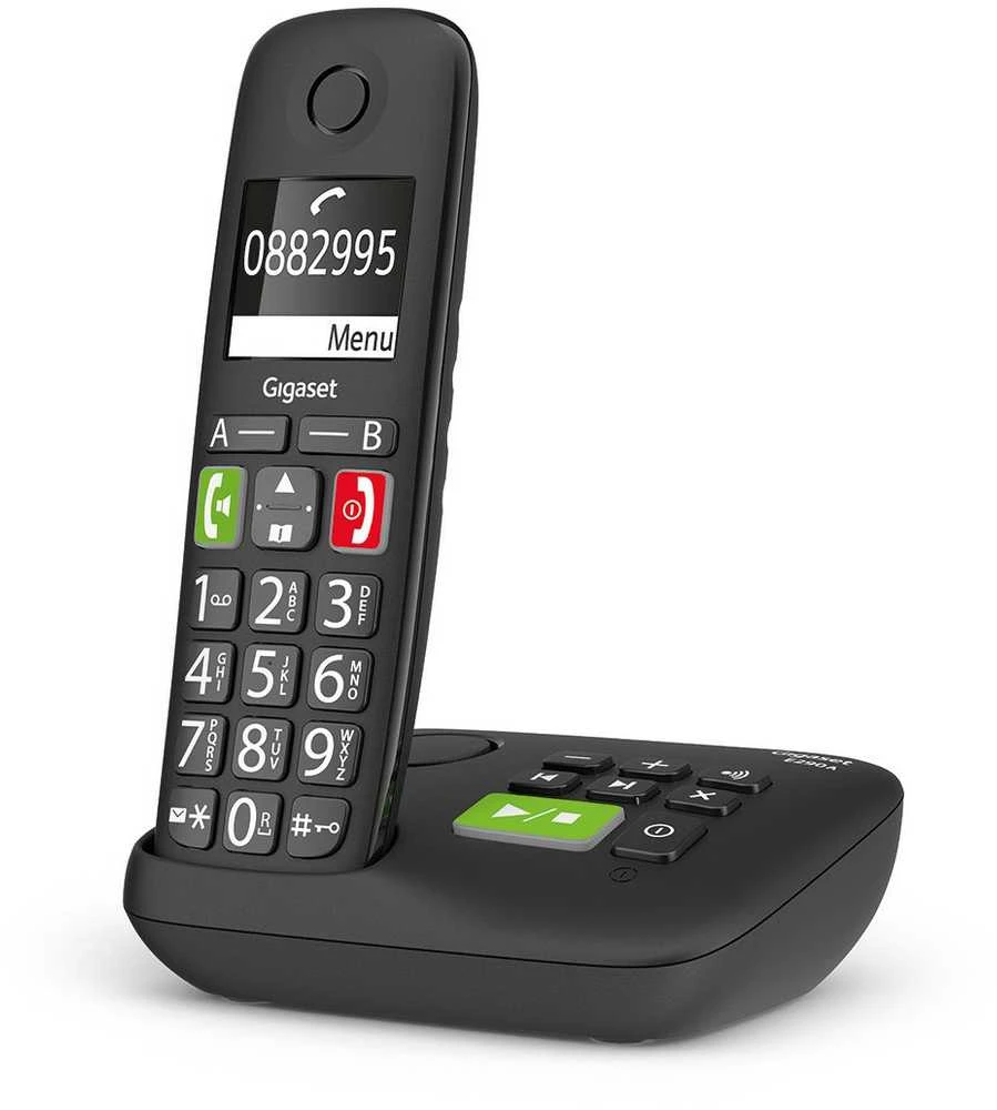 GIS Gigaset E290A Analoginio ryšio / DECT telefonas Skambintojo ID Juoda