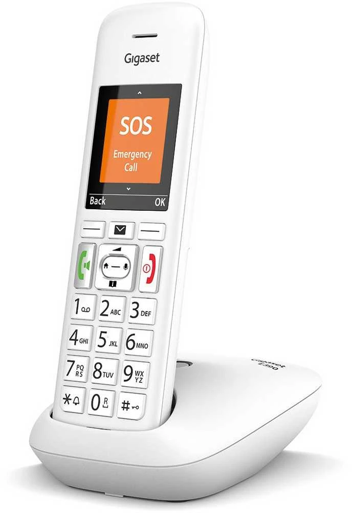 GIS Gigaset E390 Analoginio ryšio / DECT telefonas Skambintojo ID Balta