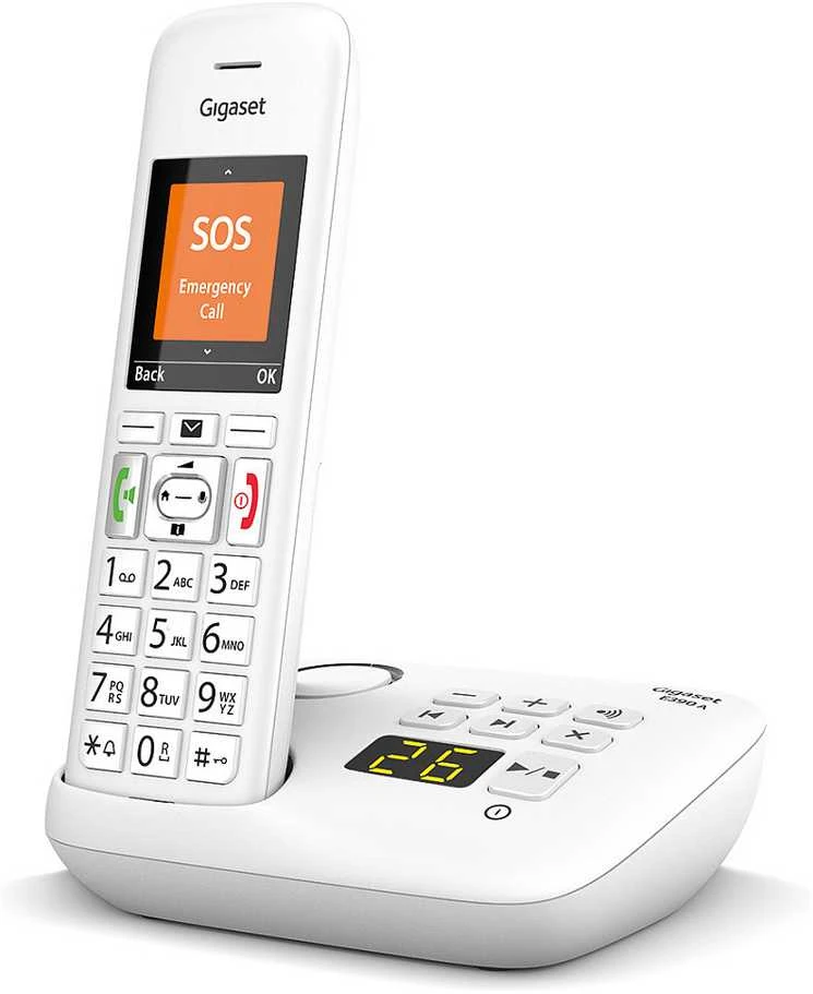 GIS Gigaset E390A DECT telefonas Skambintojo ID Balta