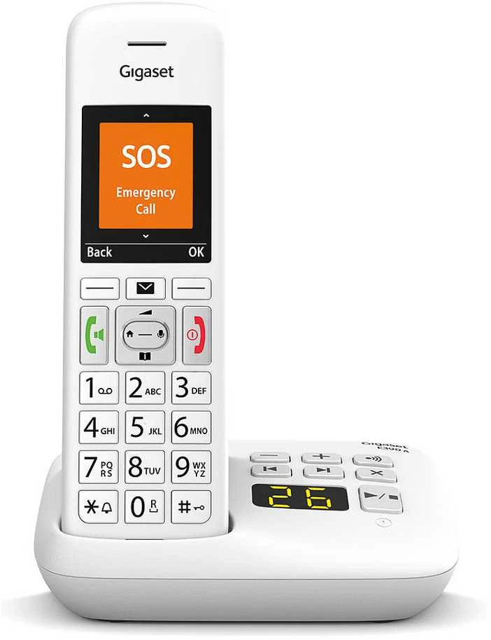 GIS Gigaset E390A DECT telefonas Skambintojo ID Balta