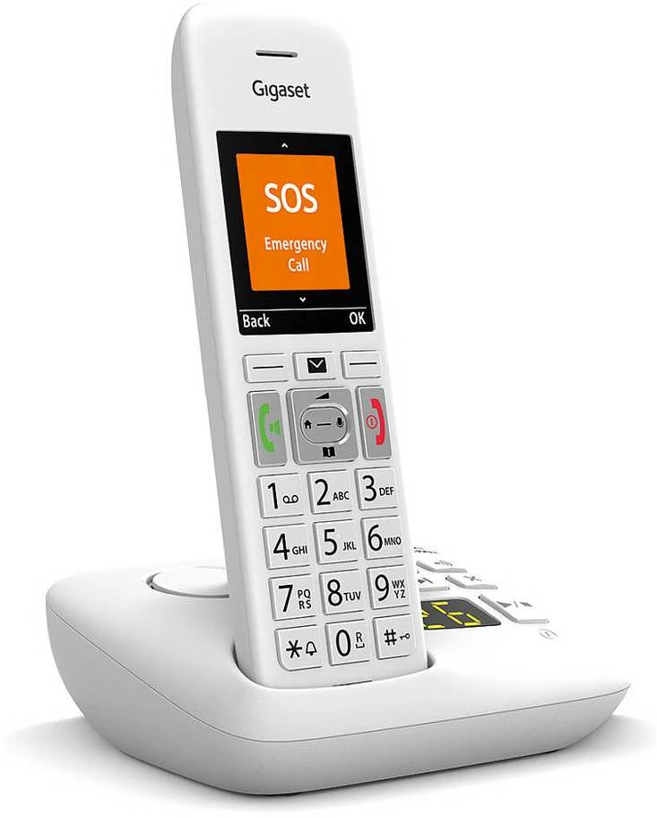 GIS Gigaset E390A DECT telefonas Skambintojo ID Balta