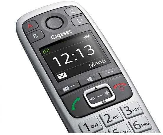 Gigaset fiksuotojo ryšio telefonas Gigaset E560 telefonas pilkas / sidabrinis S30852-H2708-B101