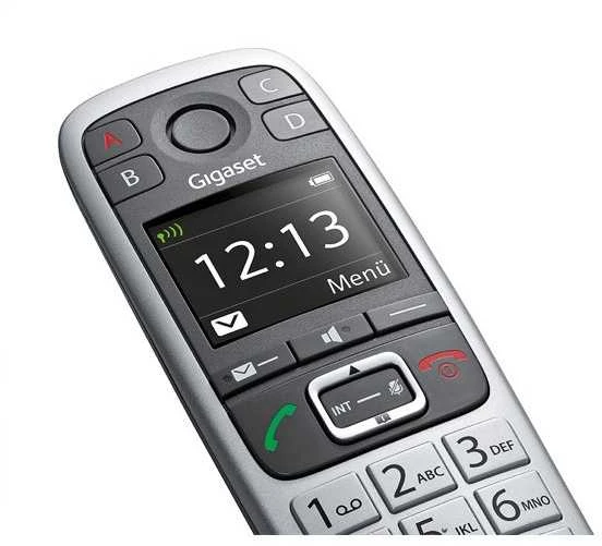 GIS Gigaset E560 Analoginio ryšio / DECT telefonas Juoda, Sidabras