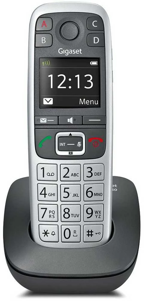 GIS Gigaset E560 Analoginio ryšio / DECT telefonas Juoda, Sidabras