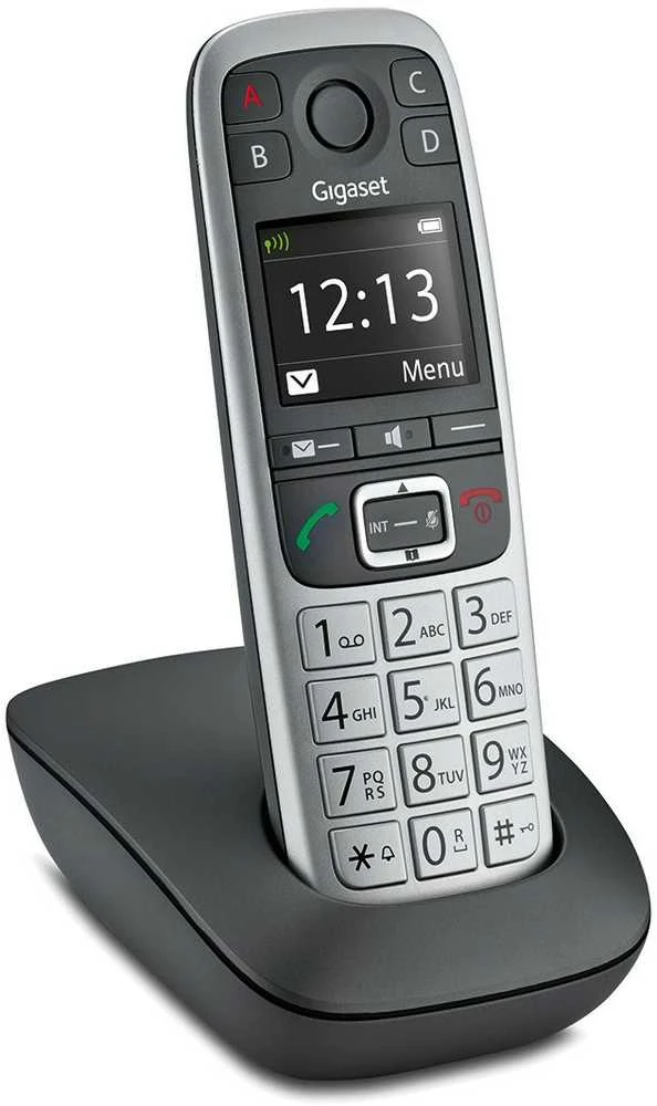 GIS Gigaset E560 Analoginio ryšio / DECT telefonas Juoda, Sidabras