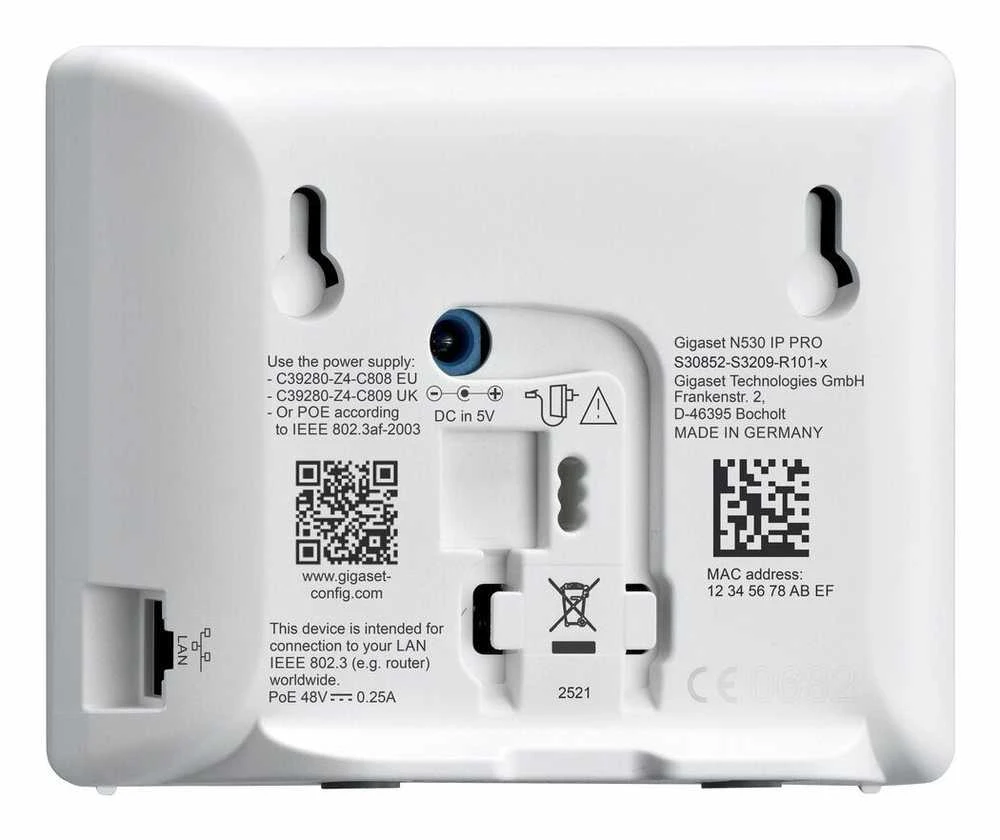 GIS Gigaset N530 IP PRO DECT bazinė stotis Balta