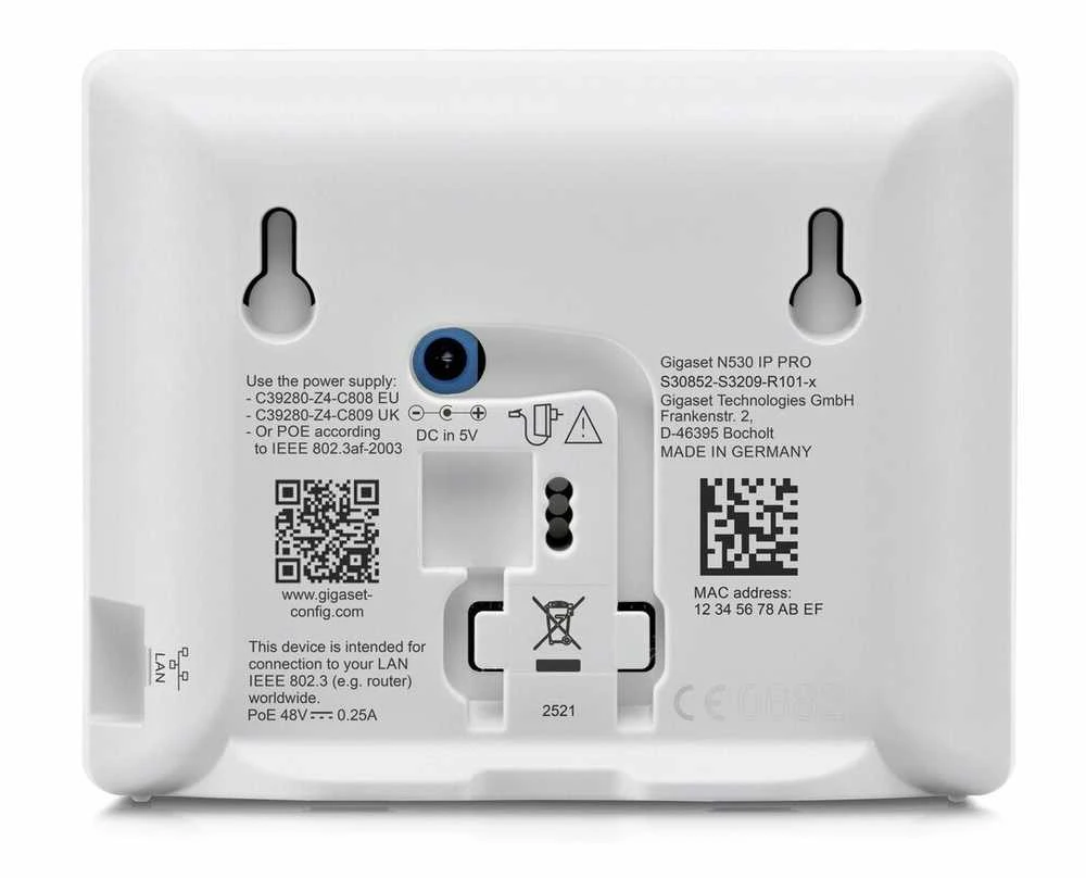 GIS Gigaset N530 IP PRO DECT bazinė stotis Balta