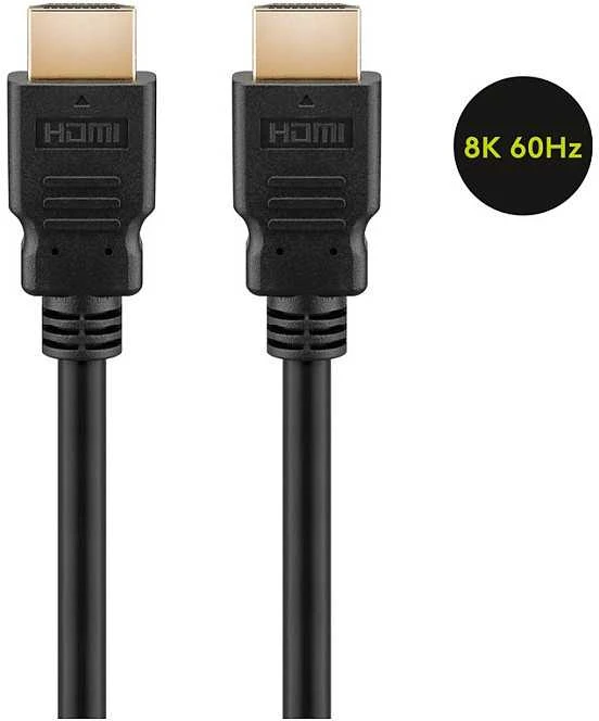 Goobay HDMI 2.1 laidas su auksinėmis jungtimis