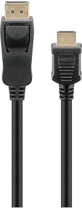 DisplayPort į HDMI kabelio jungčių vaizdas