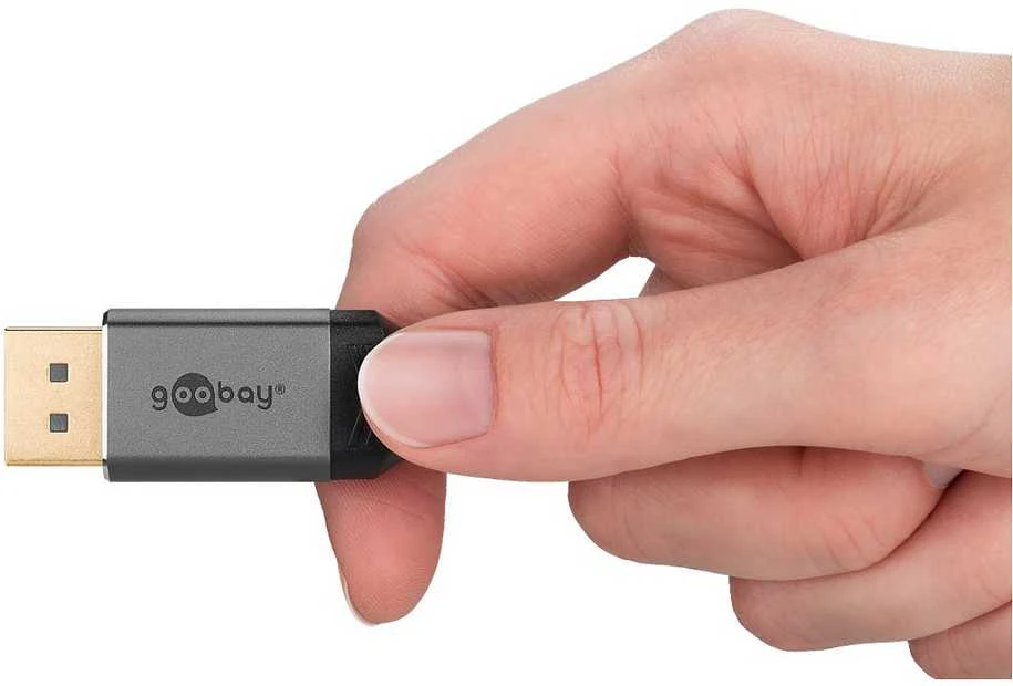 Goobay Kabelis DisplayPort DP 1.4 8K Short Plus TEXTIL 3m