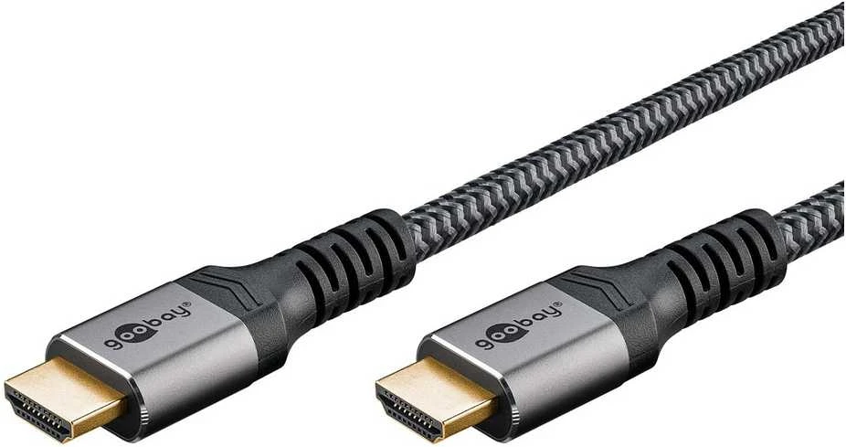 HDMI laidas su sustiprinta pynute ir metalinėmis jungtimis