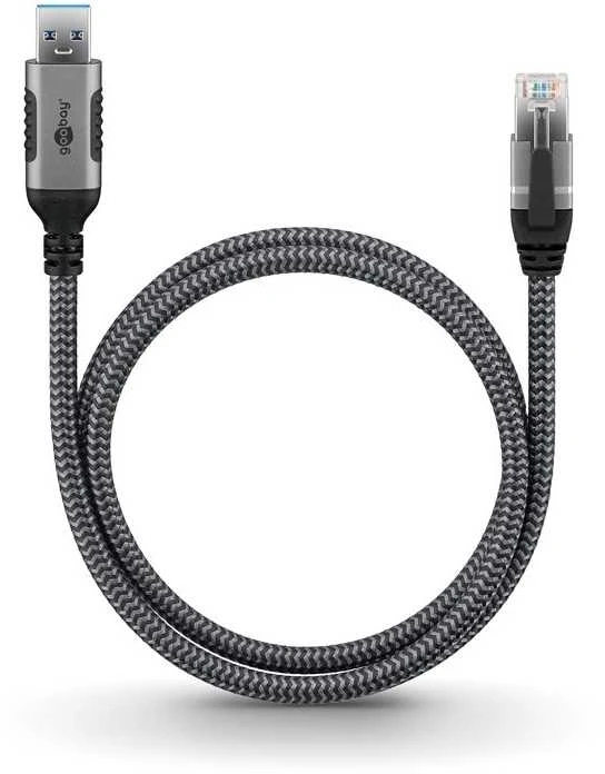 Kabelis USB Goobay USB-A - RJ-45 5 m Juodai-sidabrinė (70692)