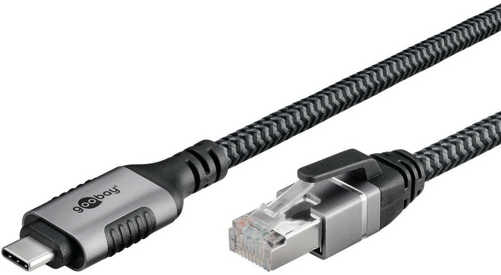 „Goobay“ | USB-A 3.1–RJ45 eterneto kabelis, 1 m | 70696 | Juodas