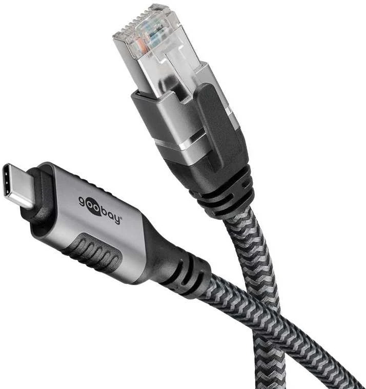 „Goobay“ | USB-A 3.1–RJ45 eterneto kabelis, 1 m | 70696 | Juodas