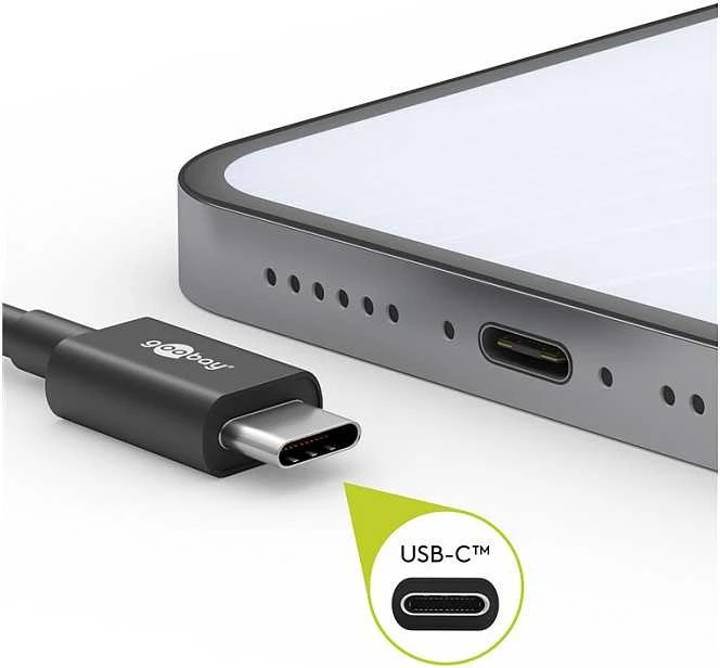 Goobay | Sinchronizavimo ir įkrovimo laidas | 49303 | USB-C į USB-C