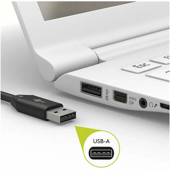 „Goobay“ USB-C įkrovimo ir sinchronizavimo laidas (USB-A > USB-C) 1 m