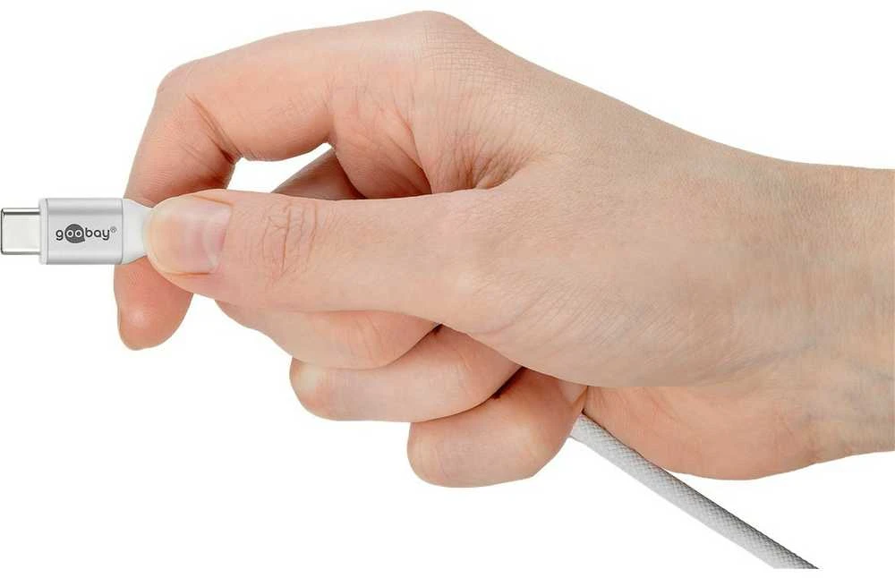 „Goobay“ | USB-C itin minkštas tekstilinis laidas su metaliniais kištukais | 70193