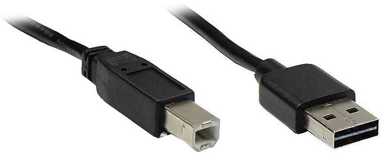 Kabelis USB Alcasa USB-A - USB-B 3 m Juodas (2510-EU03)