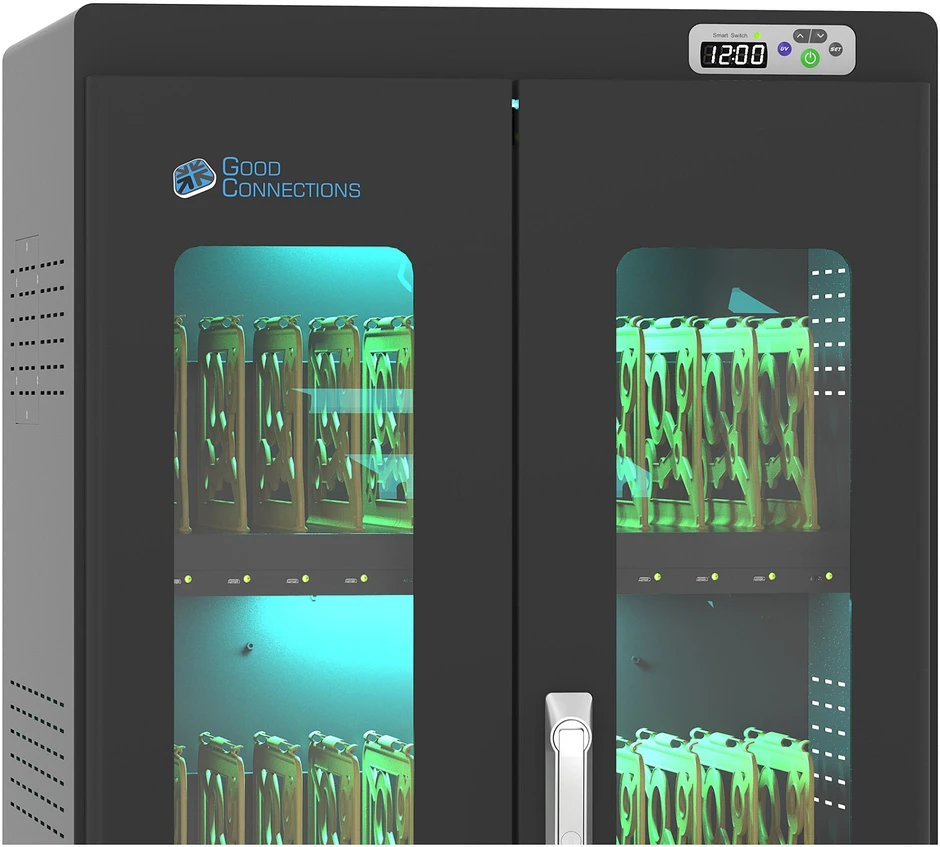 GoodConnections Good Connections GC ANTARES PRO N36C įkrovimo vežimėlis iki 15,6" USB-C 65W PD3.0 UVC dezinfekcija. juoda