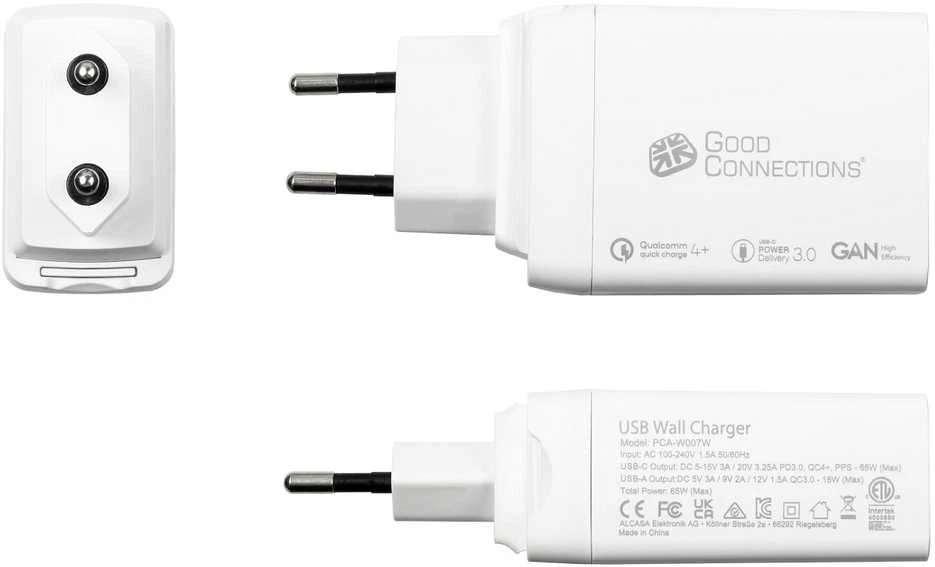 Good Connections Įkroviklis Alcasa PCA-W007W Mobilusis įkroviklis Universalus baltas AC Greitas įkrovimas Vidinis