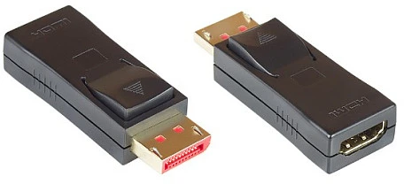 Adapteris AV Alcasa Alcasa HDMI-DP14G lyties keitiklis / Displayport kabeliai Juodas