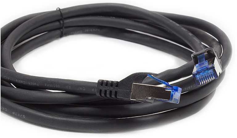 Good Connections RNS® Patch cable Smart FLEX, Cat.6A, S / FTP, PiMF, halogen free, 500MHz, juodas, 2m, Good Connections® (8060-SF020S)