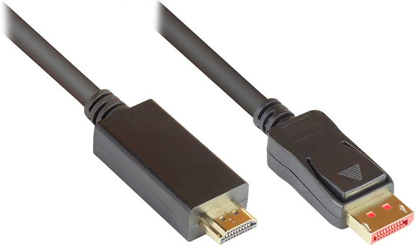 Adapteris AV Alcasa Alcasa DP14-HDMI5 adapter kablowy 5 m DisplayPort HDMI Juodas